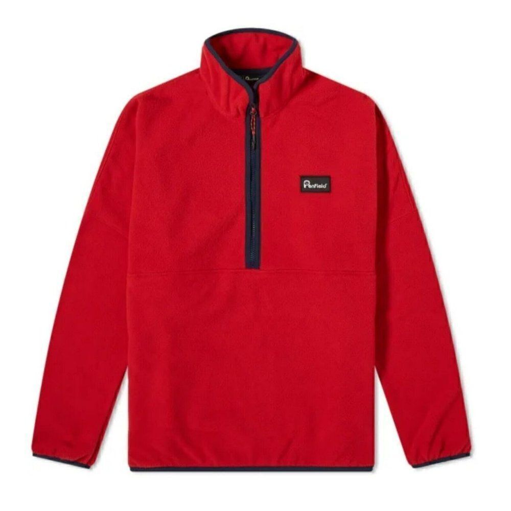 Penfield Men's -‎ L - Melwood Half Zip Pull Over Fleece Jacket - Chilli Red